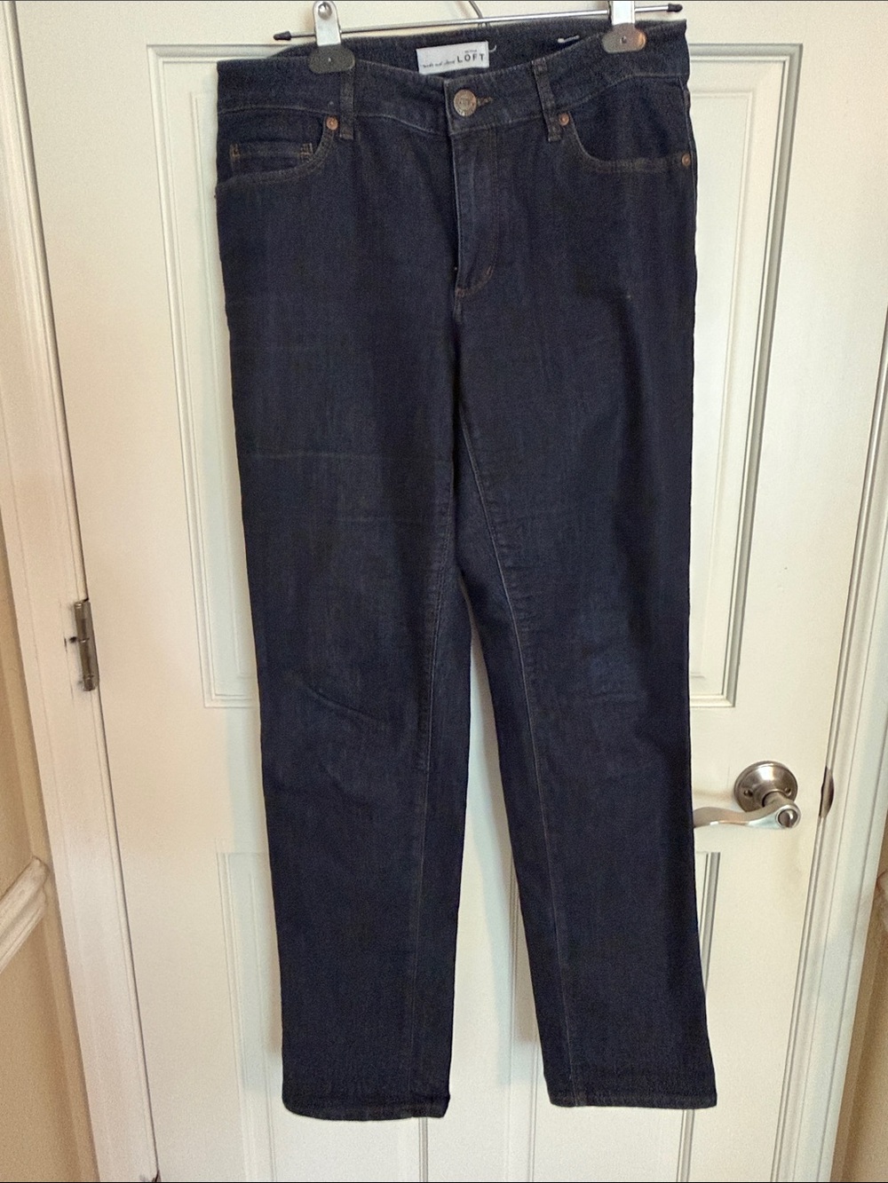 LOFT Women's Dark Navy Straight Leg Jeans